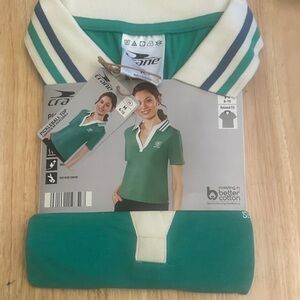 Crane Green and White Polo Shirt
